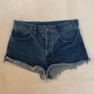 Brandy Melville John Gault High Waisted Cotton Denim Cutoff Jean Shorts Size M